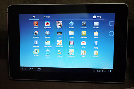 Huawei Mediapad App UI